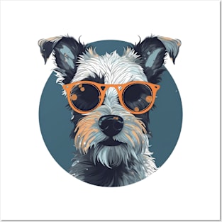 Terrier With Sunglasses Posters and Art